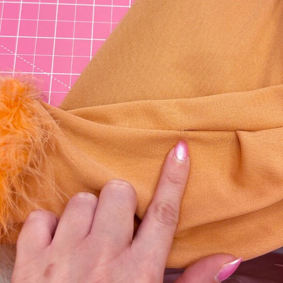 Vintage orange feather-trim bolero jacket - fits like a small/medium - Picture 6 of 6